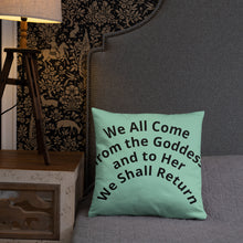 Load image into Gallery viewer, Mystical Forest Witch Cushion - Enchanting 18&quot; x 18&quot; Wiccan Decor, Magical Nature Pillow

