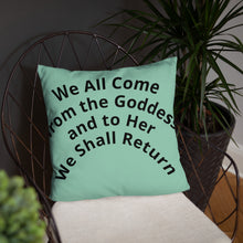 Load image into Gallery viewer, Mystical Forest Witch Cushion - Enchanting 18&quot; x 18&quot; Wiccan Decor, Magical Nature Pillow
