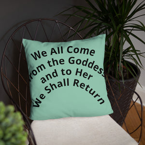 Mystical Forest Witch Cushion - Enchanting 18" x 18" Wiccan Decor, Magical Nature Pillow
