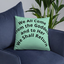 Load image into Gallery viewer, Mystical Forest Witch Cushion - Enchanting 18&quot; x 18&quot; Wiccan Decor, Magical Nature Pillow
