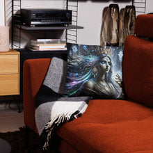 Load image into Gallery viewer, Ages of Lilith Mythology Inspired Cushion | Art Home Decor | Gothic Wiccan Pillow | Digital Art Accent Cushion
