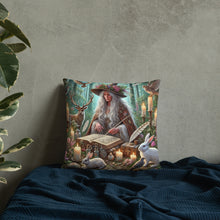 Load image into Gallery viewer, Mystical Forest Witch Cushion - Enchanting 18&quot; x 18&quot; Wiccan Decor, Magical Nature Pillow
