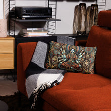 Load image into Gallery viewer, Vibrant Ancient Goddess Kali Hindu Motifs Cushion Decorative Throw Pillow
