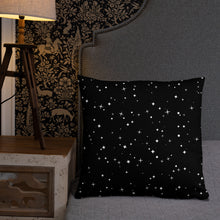 Load image into Gallery viewer, Magical World Inspired Cushion | Enchanted Black Cat, Owl &amp; Ouija Board Design | Witchy Home Decor | Mystical Gothic Pillow

