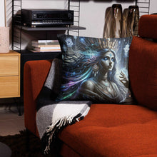 Load image into Gallery viewer, Ages of Lilith Mythology Inspired Cushion | Art Home Decor | Gothic Wiccan Pillow | Digital Art Accent Cushion
