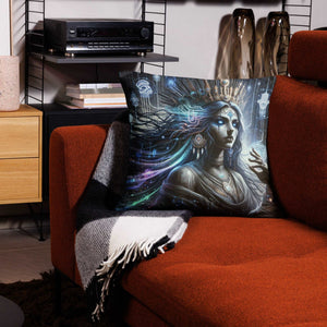 Ages of Lilith Mythology Inspired Cushion | Art Home Decor | Gothic Wiccan Pillow | Digital Art Accent Cushion