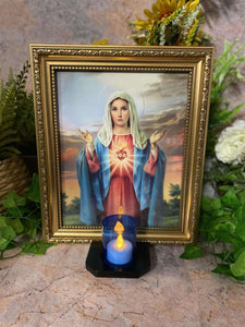 Divine Grace Immaculate Heart of Mary Religious Catholic Electric Altar 30 cm-OsirisTradingUK