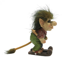 Load image into Gallery viewer, Nordic Skiing Troll Figurine Whimsical Ornament Mythical Folklore Collectable
