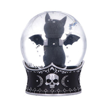 Load image into Gallery viewer, Gothic Malpuss Snow Globe Cult Cuties Winged Cat Figurine Witchy Occult Decor
