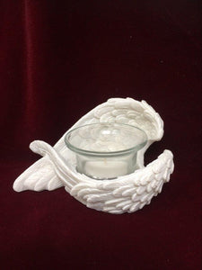 Handcrafted Angel Wing Tea Light Holder: Spiritual Candle Decor for Home & Gifts
