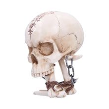 Load image into Gallery viewer, Gothic Viking Nordic Rune Skull Ornament with Bone &amp; Chain Decor Horror Statue
