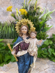Our Lady of Mount Carmel Virgin Mary Sculpture Statue Religious Ornament 13 cm