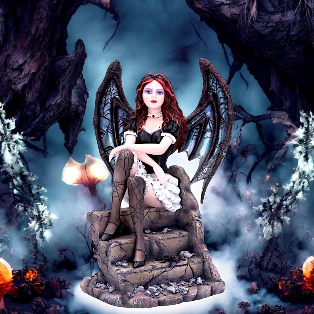 Gothic Spider Fairy Figurine Mystical Fantasy Statue Home Decor ornament