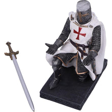 Load image into Gallery viewer, Medieval Knight Pen Holder | Templar Crusader Design | Unique Office Desk Accessory | Gothic Gift Idea
