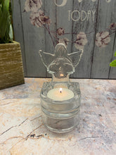 Load image into Gallery viewer, Praying Guardian Angel Tea Light Holder/Water Font - Spiritual Home Decor, Angelic Presence, 10x6 cm
