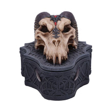 Load image into Gallery viewer, Fantasy Gothic Dragon Skull Box Monte Moore Design Collectible Trinket Storage
