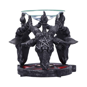 Witchcraft Ritual Oil Burner - Baphomet Gothic Altar Decor Occult Ornament