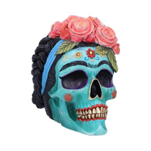Laden Sie das Bild in den Galerie-Viewer, Calavera de Azucar Mexican Sugar Skull Day of the Dead Decor Hand-Painted Resin Figurine
