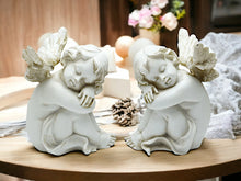 Load image into Gallery viewer, Angelic Grace - Pair of Cherubs Statues, Angel Ornaments, Garden or Graveside Decor, Peaceful Cherubim Figurines, Ethereal Divine Guardians-OsirisTradingUK
