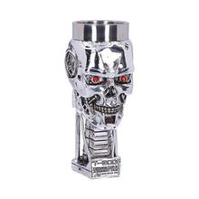 Load image into Gallery viewer, Official Terminator 2 T-800 Head Goblet | T2 Judgment Day Collectible Wine Glass | Sci-Fi Gift

