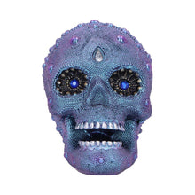 Load image into Gallery viewer, Gothic Jewelled Skull Figurine Gemstone Eyes Halloween Art Decor Ornament Gift
