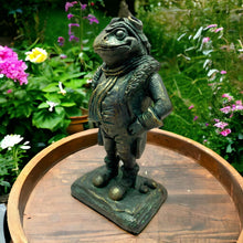 Load image into Gallery viewer, Charming Toad Gentleman Statue - Whimsical 17.5cm Resin Toad Figurine, Indoor/Outdoor Garden Decor, Dapper Amphibian Sculpture, Unique Home Accent

