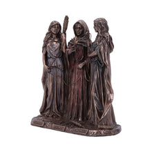 Charger l&#39;image dans la galerie, The Three Fates of Destiny Bronze Figurine 19cm – Mythological Resin Ornament
