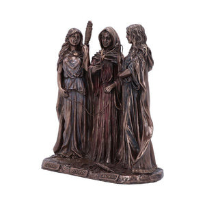 The Three Fates of Destiny Bronze Figurine 19cm – Mythological Resin Ornament