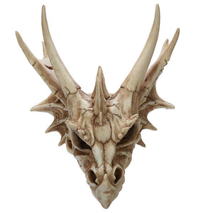 Collectable Dragon Skull Figurine – Gothic Fantasy Resin Sculpture Mystical Statue 22.5cm