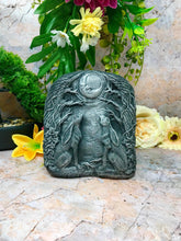 Load image into Gallery viewer, Silver Effect Magical Moon Hares Wall Plaque Pagan Statue Moongazing Wiccan Sculpture Ornament-OsirisTradingUK
