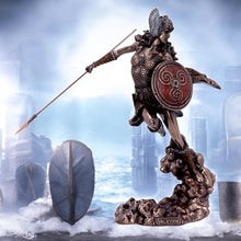 Load image into Gallery viewer, Bronze Norse Valkyrie Warrior Figurine Female Viking Goddess Mythology Statue
