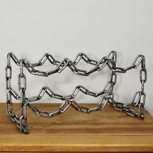 Prezents.com Chain Metal Wine Rack 6 Bottle Holder Home Decor Kitchen Storage Gift Ideas-OsirisTradingUK