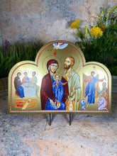 Load image into Gallery viewer, Holy Family Wooden Icon Large Handcrafted Wall Plaque Sacred Christian Art Spiritual Home Decor Unique Religious Gift-OsirisTradingUK
