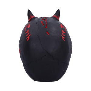 James Ryman Infernal Skull Figurine 20cm | Gothic Red & Black Devil Skull Ornament