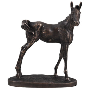 Graceful Foal Bronze Effect Sculpture | Horse Lover’s Collectible | 10 x 8.5 cm Resin Statue