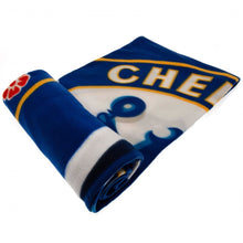 Load image into Gallery viewer, Chelsea FC Official Fleece Blanket – Soft &amp; Warm, Large Club Crest Design
