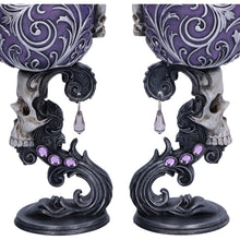 Laden Sie das Bild in den Galerie-Viewer, Gothic Set Skull Goblets Heart Shaped Chalice Dark Fantasy Occult Altar Wine Cups
