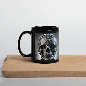 Mystic Necromancer Skull Mug - Gothic Witchcraft Symbol Decor - Esoteric Occult Gift