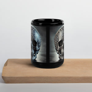 Mystic Necromancer Skull Mug - Gothic Witchcraft Symbol Decor - Esoteric Occult Gift