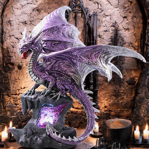 Majestic Large Dragon Protector Fantasy Sculpture Mythical Statue Ornament Gothic