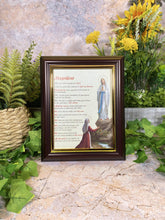 Load image into Gallery viewer, Laminated Framed Picture Blessed Virgin Mary Our Lady of Lourdes Christianity Religious Wall Decor-OsirisTradingUK
