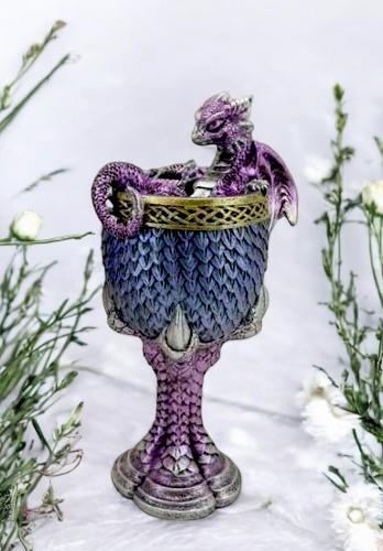 Calice médiéval en forme de dragon - Verre à boisson en résine fantaisie fabriqué à la main - Décoration d'intérieur gothique