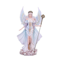 Load image into Gallery viewer, Spiritual Angel Figurine Elegant Celestial Ornament with Staff Enchanted Statue Decor

