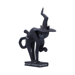Witchy Black Cat Spell Figurine Gothic Statue Celestial Symbols Spooky occult Art