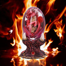 Laden Sie das Bild in den Galerie-Viewer, Fire Baby Dragon Egg Figurine - Fantasy Resin Statue Mystical Home Decor 12cm

