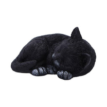 Laden Sie das Bild in den Galerie-Viewer, Sleeping Black Cat Statue Feline Figurine Witchcraft Gothic Wiccan Collectable Art
