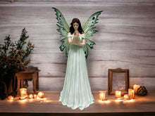 Load image into Gallery viewer, Elegant Fairy Holding Baby Statue - Large Handcrafted Sculpture for Indoor Fantasy Decor, Whimsical Home Decoration, Guardian Fairy Ornament-OsirisTradingUK
