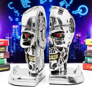 Official T2 Judgement Day Bookends T-800 Endoskeleton Figurines Movie Collectible