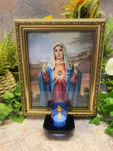 Divine Grace Immaculate Heart of Mary Religious Catholic Electric Altar 30 cm-OsirisTradingUK