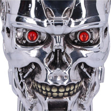 Load image into Gallery viewer, Official Terminator 2 T-800 Head Goblet | T2 Judgment Day Collectible Wine Glass | Sci-Fi Gift

